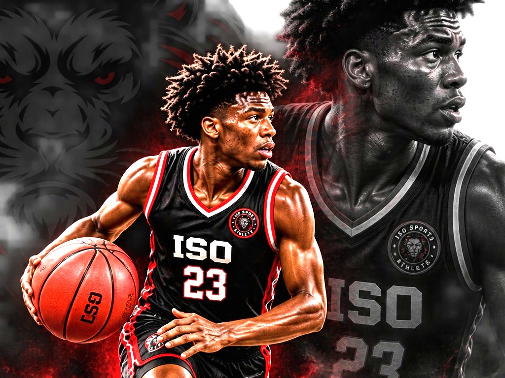 A basketball player in ISO kit driving with the ball.